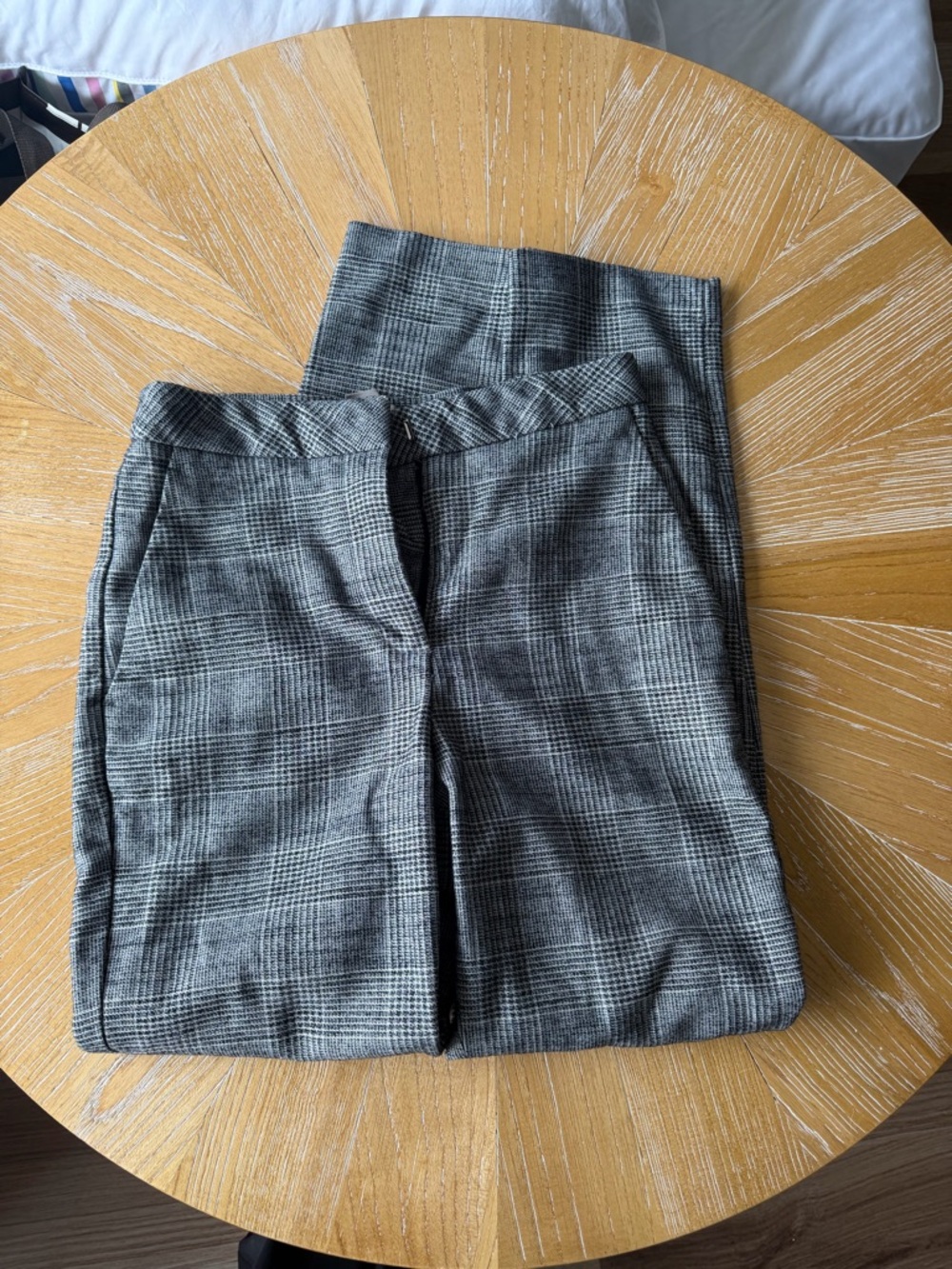 H&M Gray Plaid Trousers - Classic Glen Check